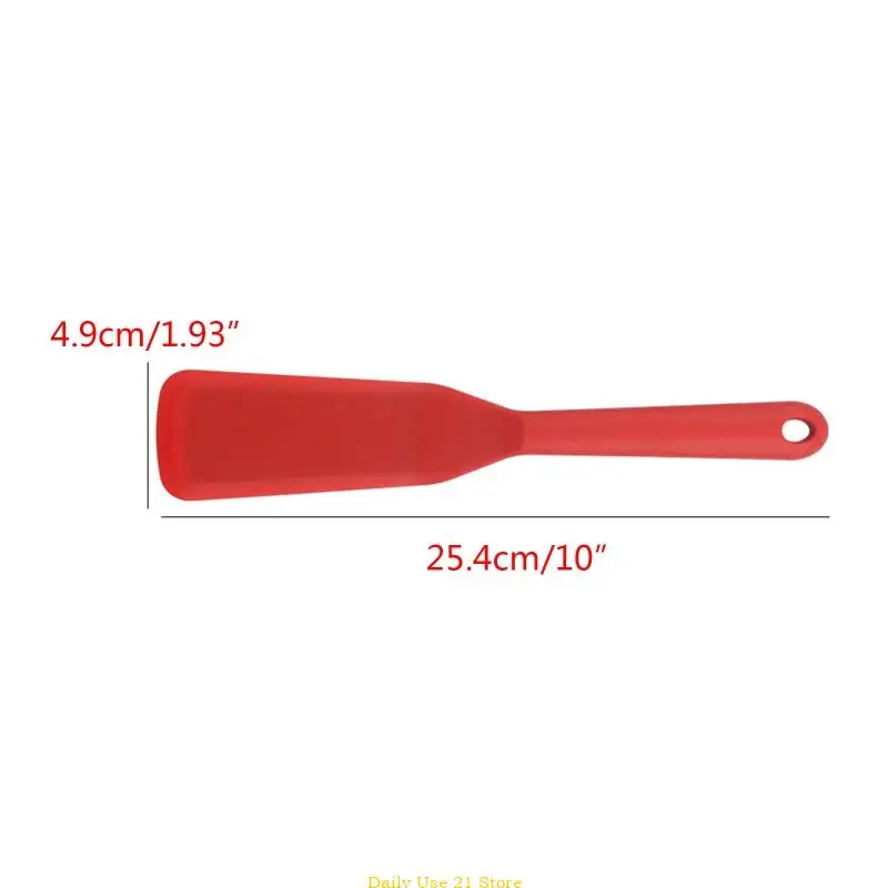 Silicone Omelet Spatula Turner Long Crepe Spatula Heat Resistant Cooking Spatula