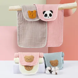 Baby crepe sweat absorbing towel  children's sports towel, back pad, cute cartoon hand towel Party gift Sweat barrier Backrest t