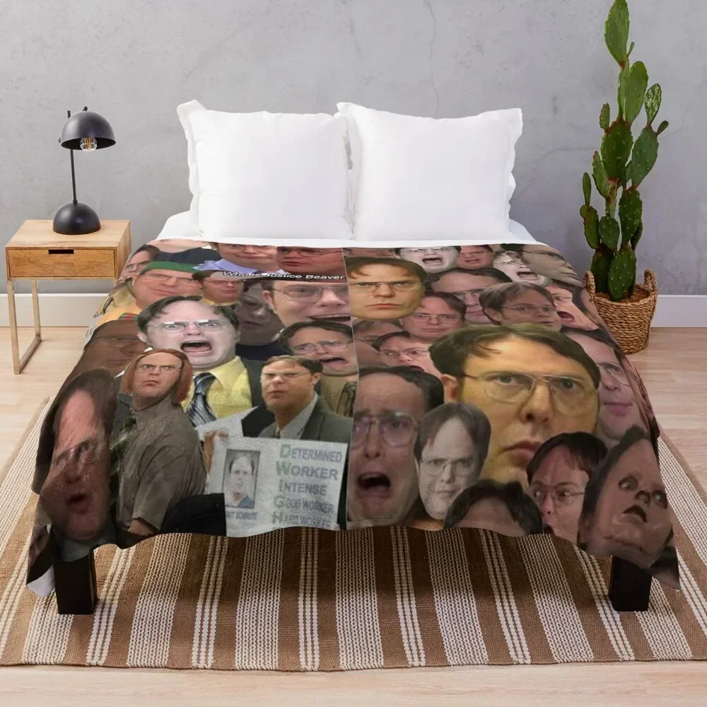 

Dwight Schrute - The Office Throw Blanket Modern Design Soft Blanket for Home Decor