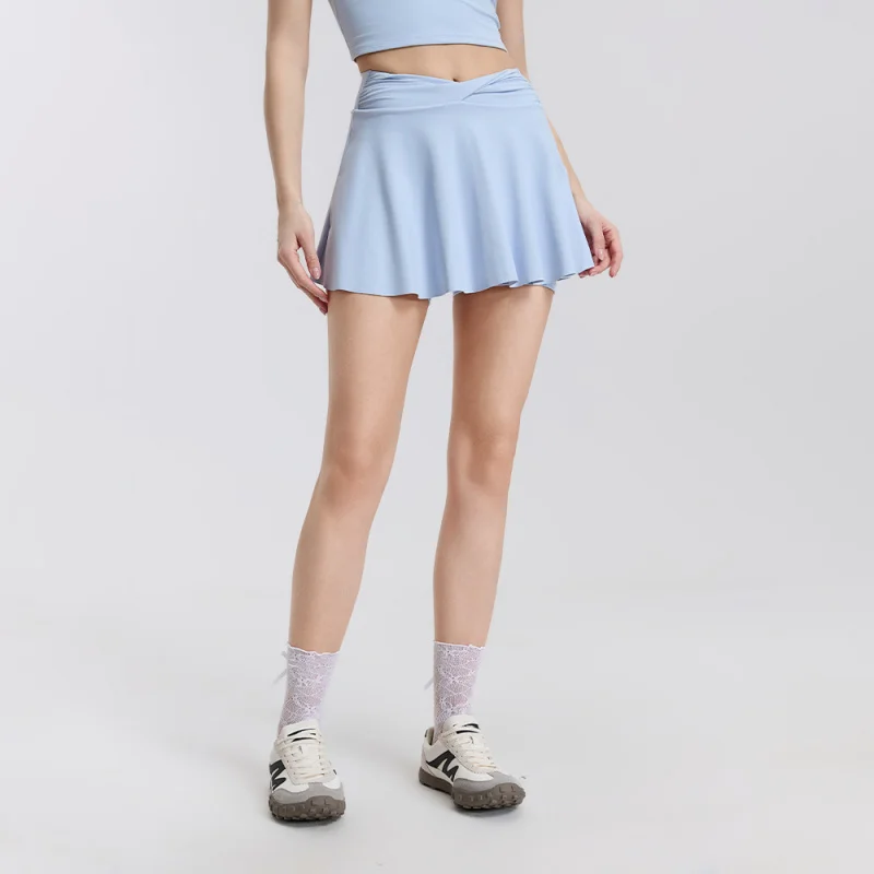 SharpStar New Running Sports Skort with Shorts Moisture-wicking Tennis Skirts High Waist Badminton Pickleball Skirt Plus Size