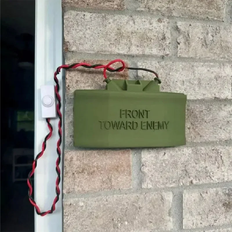 Ring Cam Claymore Mine Fake Replica Prank Prop مضحك ديكور المنزل حفلة هدية نكتة لعبة للمزح