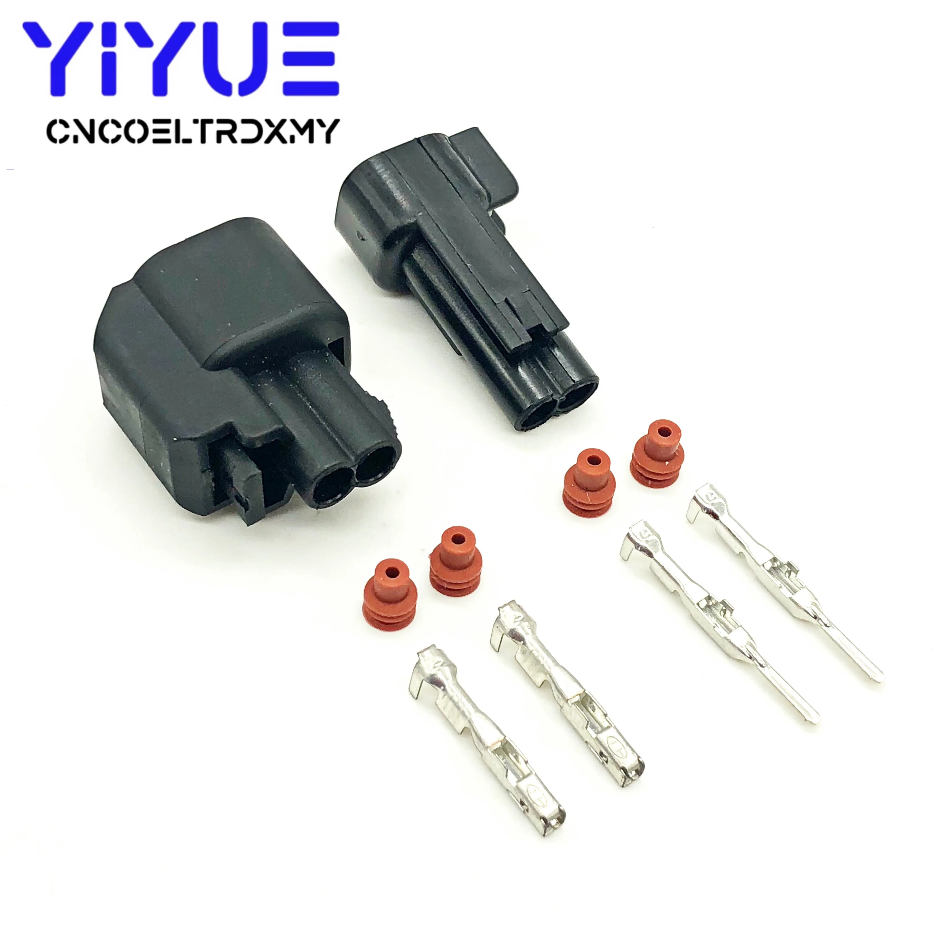 1set 2 Pin Male and Female ev6 ev14 USCAR Fuel Injector Pigtail Connectors sr20det rb30 GTR FAST ls2 ls3 Universal