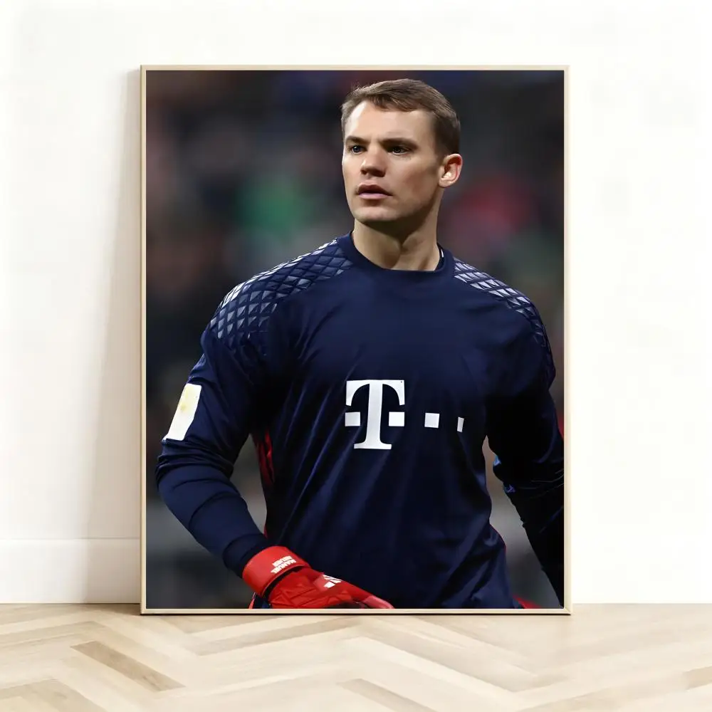 Skilled Athlete M-Manuel Neuer Poster Classic Self-Adhesive PP Wall Sticker for Living Room Bar Decor Gift