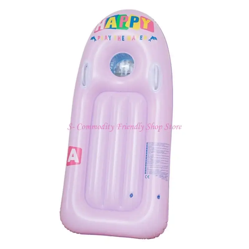 85AE Thickened PVC Inflatable Kids Surf Board For Beach Pool Water Play Floating Mat