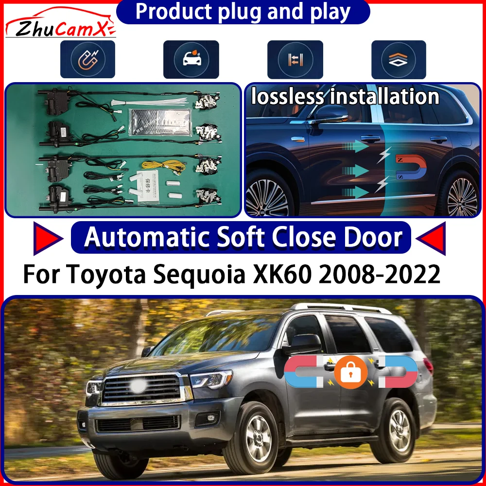 OEM Electric Door Lock Actuator for Toyota Sequoia XK60 2008-2022 Soft Close Door Kit Power Latch System Auto Pull Door Easy