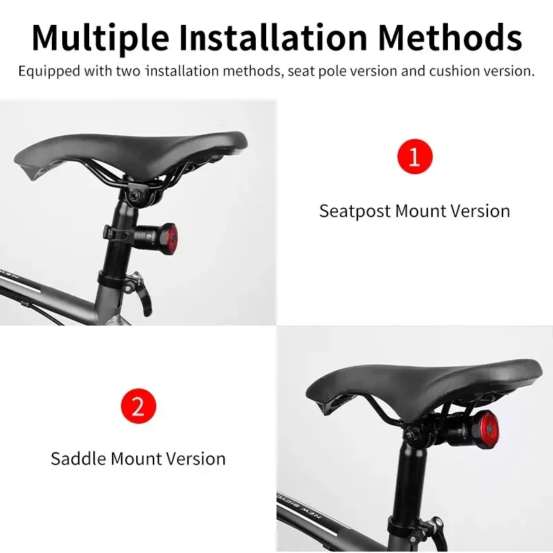 X-TIGER ciclismo luz traseira sensor inteligente mtb bicicleta de estrada luz traseira ipx6 à prova dwaterproof água tipo-c recarregável luz traseira equipamentos da bicicleta