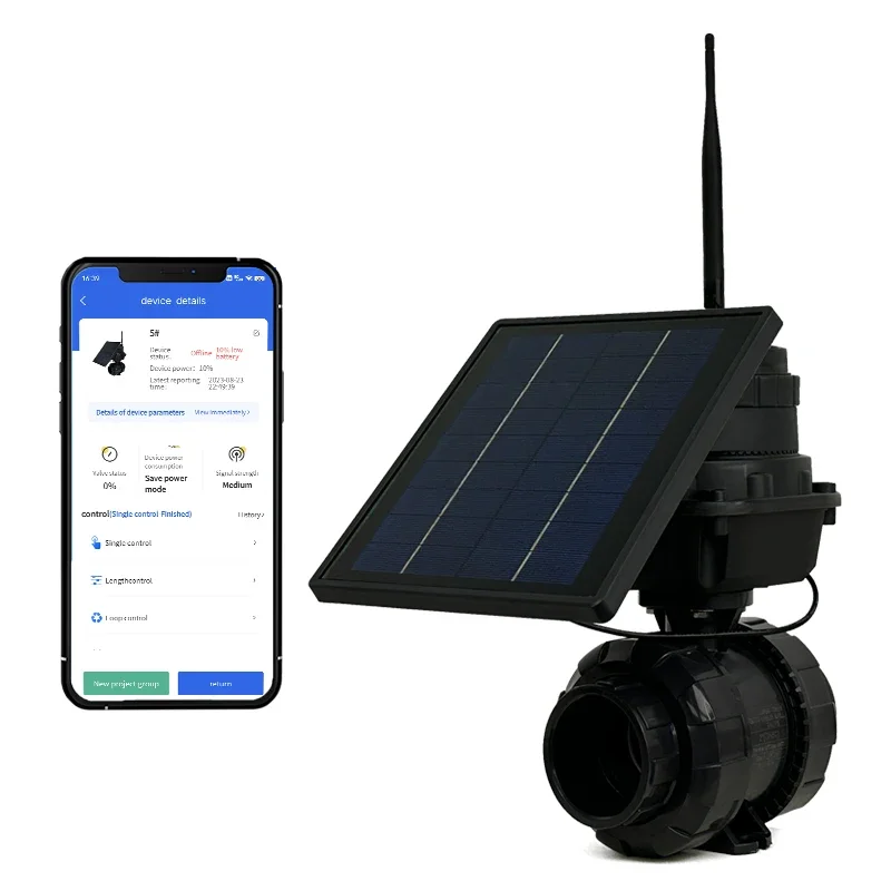 

Single Seated Pneumatic Diaphragm Butterfly Valve Actuator Pneumatic Control Globe Valves With solar panel Via App Control