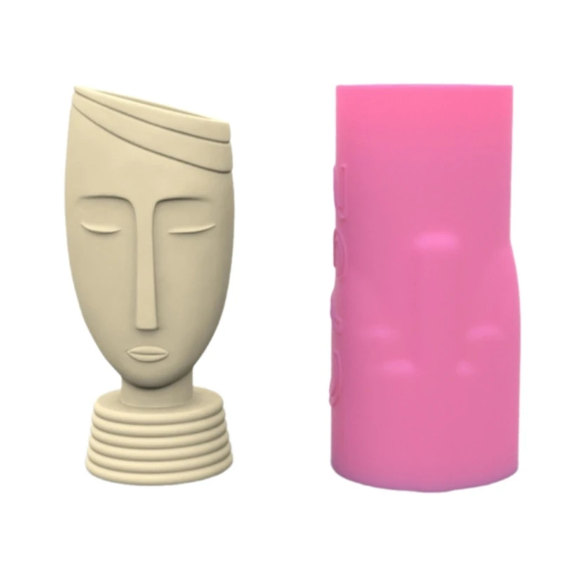 

Creative Concrete Plant Pots Mould Abstract Human Designed Planter Silicone Mold for Enthusiasts and Garden Lovers