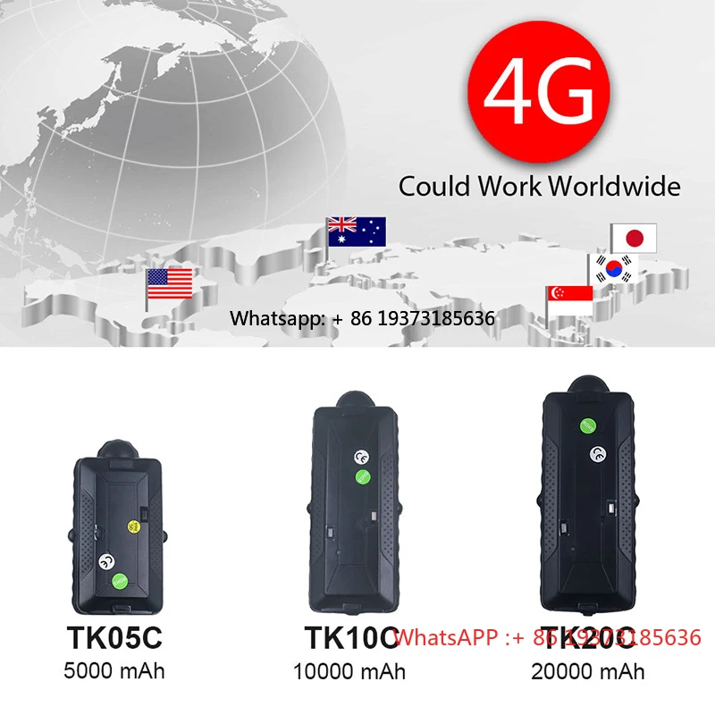 Gps 4g WCDMA UMTS Car Tracking Device VJOY TK05C GPS Navigator for Assets Gps tracker 4g LTE