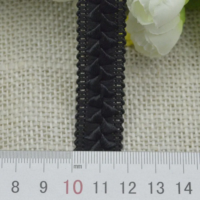 5m/16.4ft each pack Clothing Accessories lace trim Black White Curve Sewing Fabric Dress HandMade DIY crafts webbing decoration