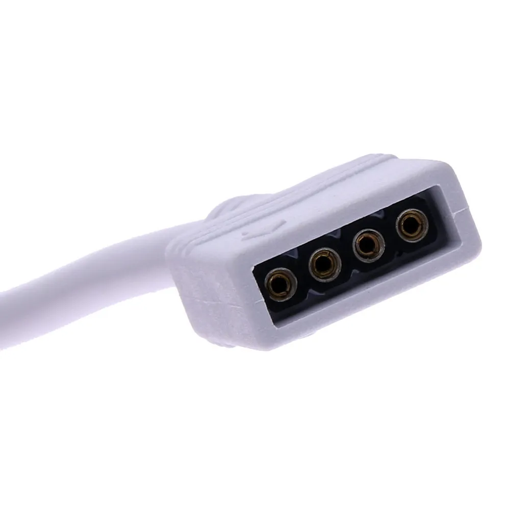 

Rgb LED Strip Splitter Cable 4 Pin for 5050 3528 Smd Strips 282Cm Long White Plastic Cable Enables Dual Strip Connection from