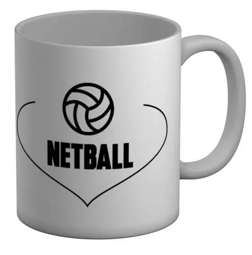 

Белая кружка с надписью Love Netball, 11 унций