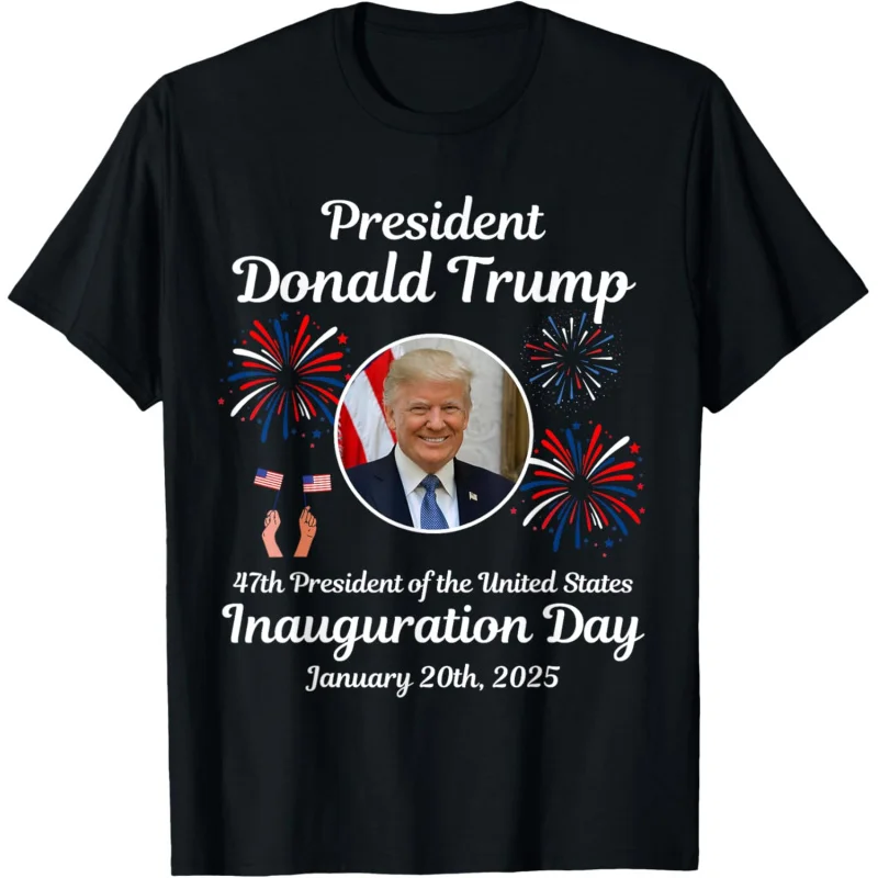 

Donald Trump's Inaugural Day Fireworks T-shirt for the 47th President of the United States in 2025