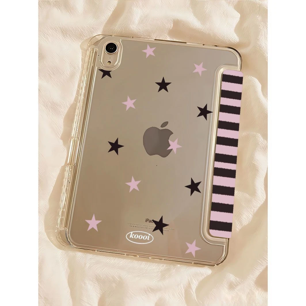 Stripe Stars New Tablet Case For iPad Pro 11 12.9in 13 15 M1 M3 M4 9.7 10.2 5/6th 7/8/9 10 11th MINI Air 5 6 7 Trifold Case
