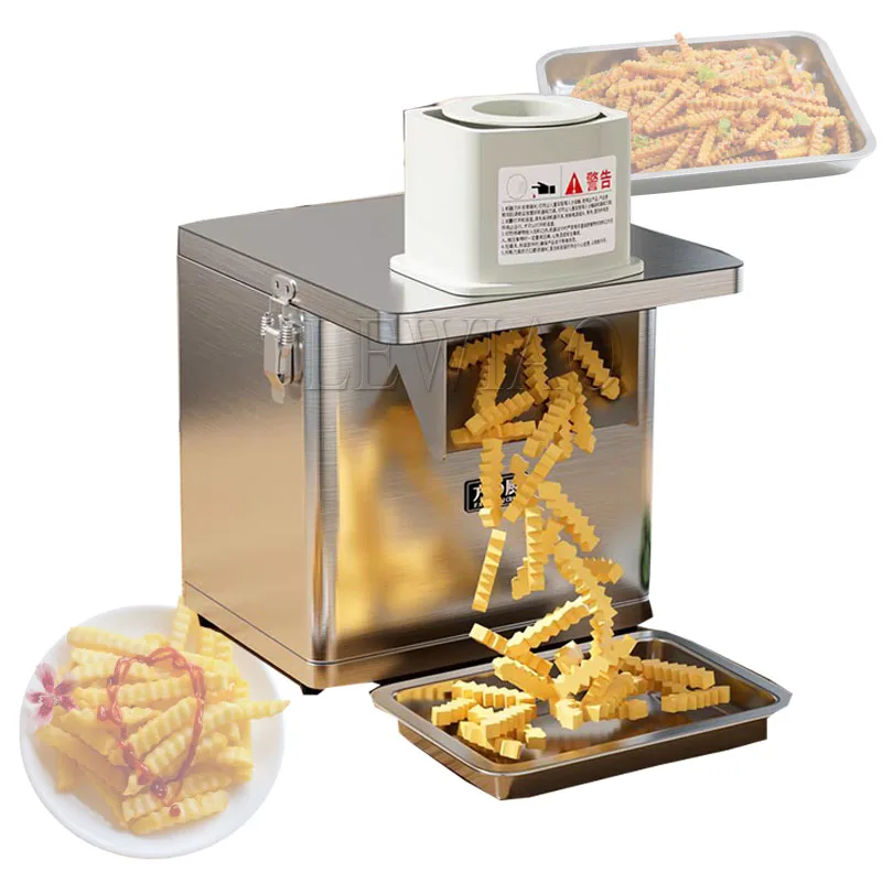 Máquina de corte de verduras multifuncional, procesador de alimentos comercial, cortador de dados de zanahoria, rábano, Cubo de patata
