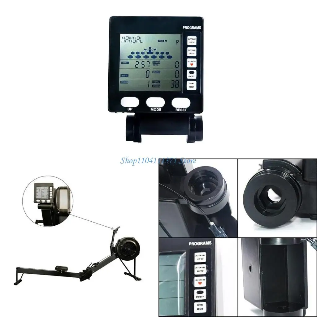 Máquina de remo, contador, dispositivo de conteo, pantalla LCD, Monitor, gimnasio, Fitness en casa, velocímetro duradero