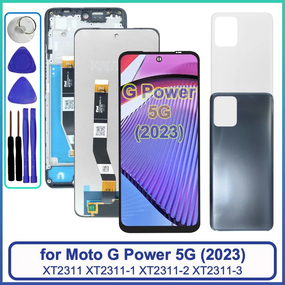 Tela LCD de Substituição para Motorola Moto G Power 5G 2023, Touch Screen e Digitador para Moto G Power 5G 2023 XT2311-1-2-3