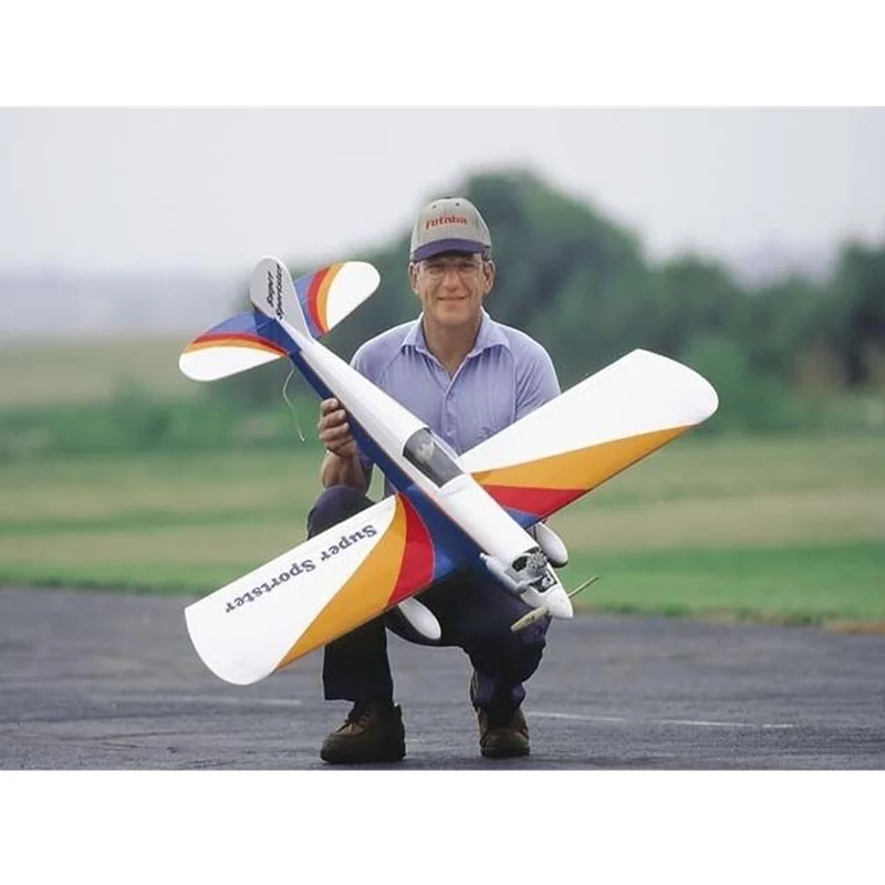 Grandes aviones Super Sportster 40 ARF Entrenador deportivo de ala baja Avión RC Avión de hobby ARF de madera precubierto para pilotos principiantes