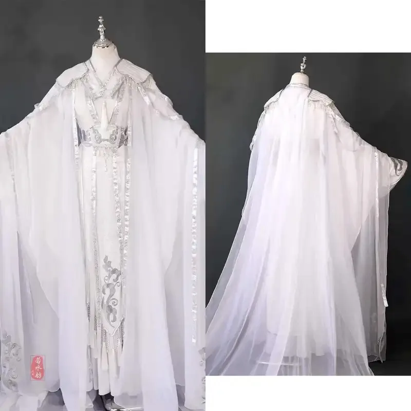DY20Ancient Han Fu Halloween White Cosplay Anime Dao Mo To Shi Cosplay Costume Mo Dao Zu Shi Cosplay Teenager Lan WangJi Costume