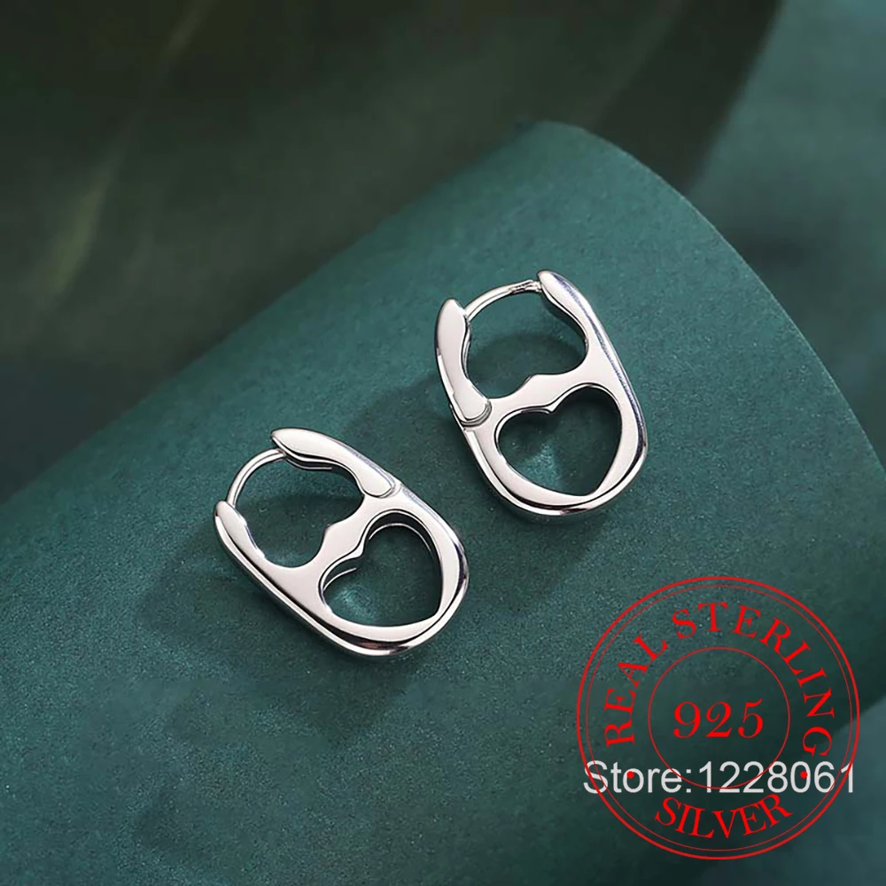 

Ювелирные изделия из стерлингового серебра 925, простые серьги-кольца с полым сердцем для женщин, ювелирные изделия для свадебной вечеринки для девочек, подарок другу