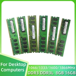 DDR3 DDR3L 8GB 16GB DIMM 1066MHz 1333MHz 1666MHz 1866MHz 240Pin 1.35V 1.5V RAM PC3-8500 10600 for Desktop Computer Ram