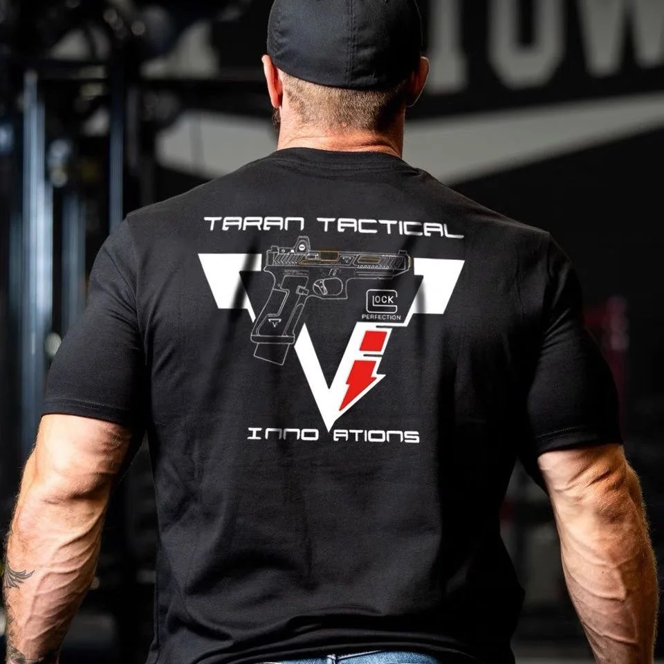 Camiseta Americana con Estampado, Deportiva, de Verano, de Algodón, para Actividades al Aire Libre, Estilo Militar, para Hombre, Táctica, de Manga Corta, Cuello Redondo, Holgada