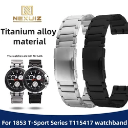Lightweight Titanium Alloy Watch Strap For Tissot 1853 T-sport MotoGP T115417 T115427 Metal Watchband 22mm for Men's Bracelet