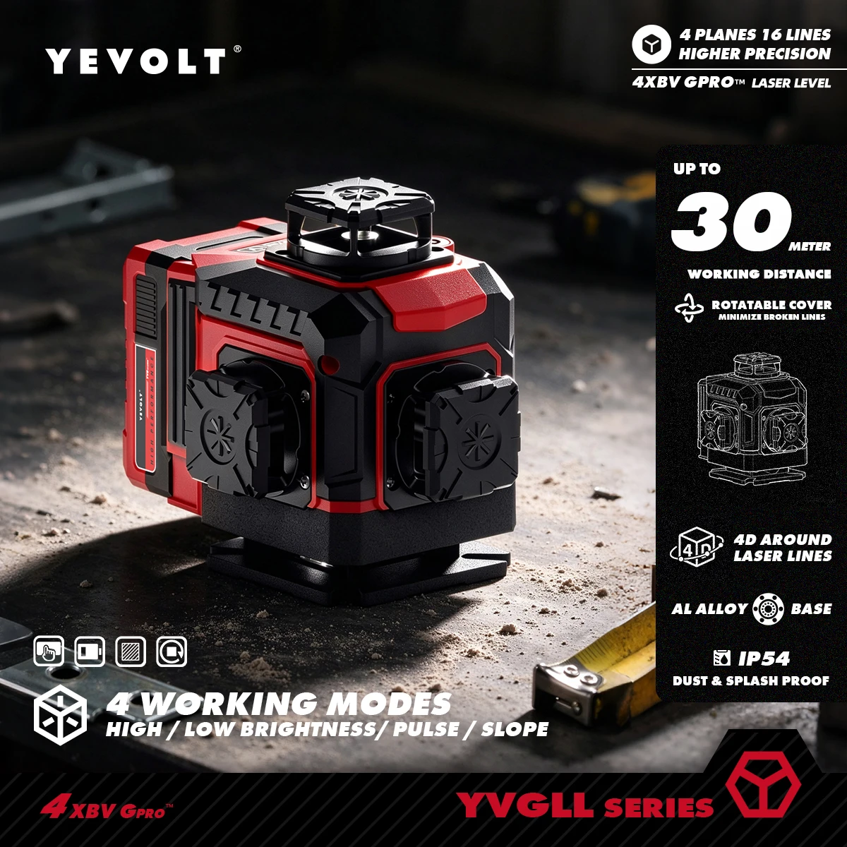 niveau-laser-vert-yevolt-a-haute-precision-4d-16-lignes-instrument-de-tracage-360°x4-a-longue-portee-commutation-des-plans-independants-outil-de-mesure-pour-renovation-pose-de-carreaux-et-projets-diy-a-la-maison