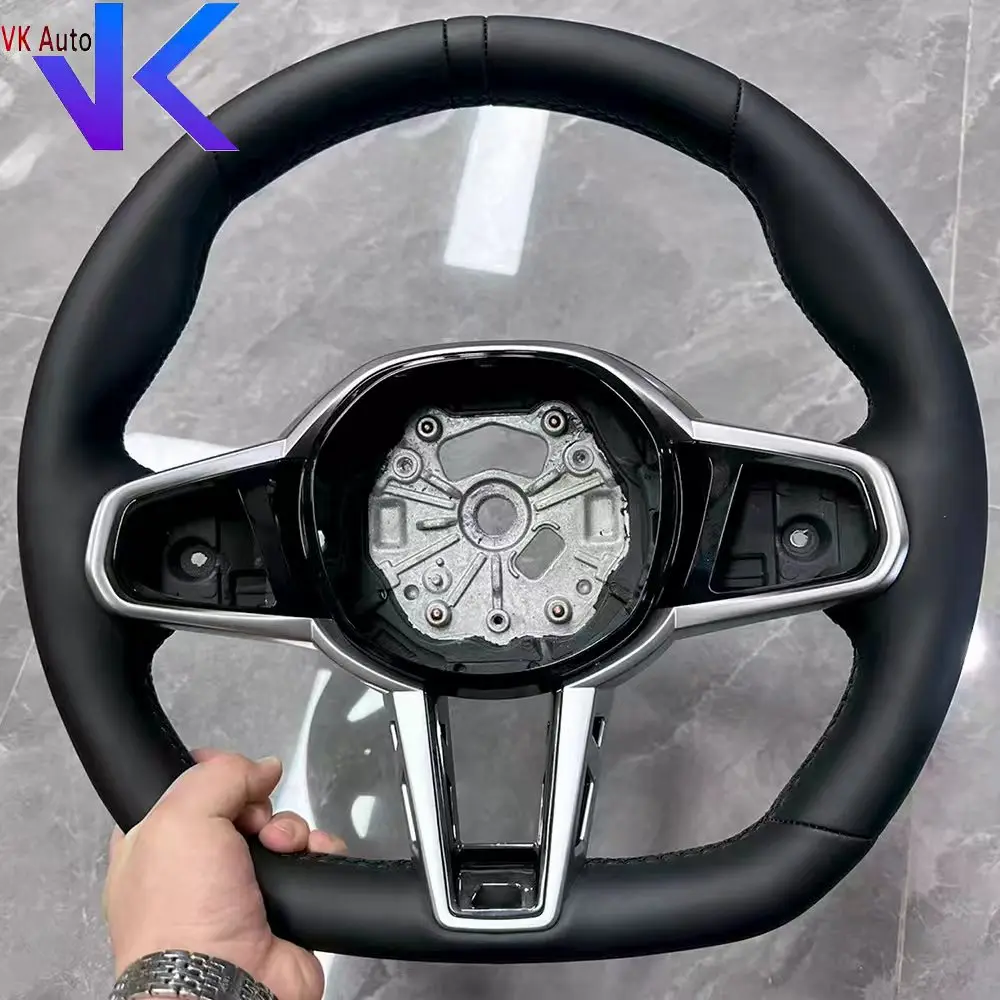 

For BMW G20 G28 Full Leather Steering Wheel With Black Stitching Black Center Mark Button Frame Assembly