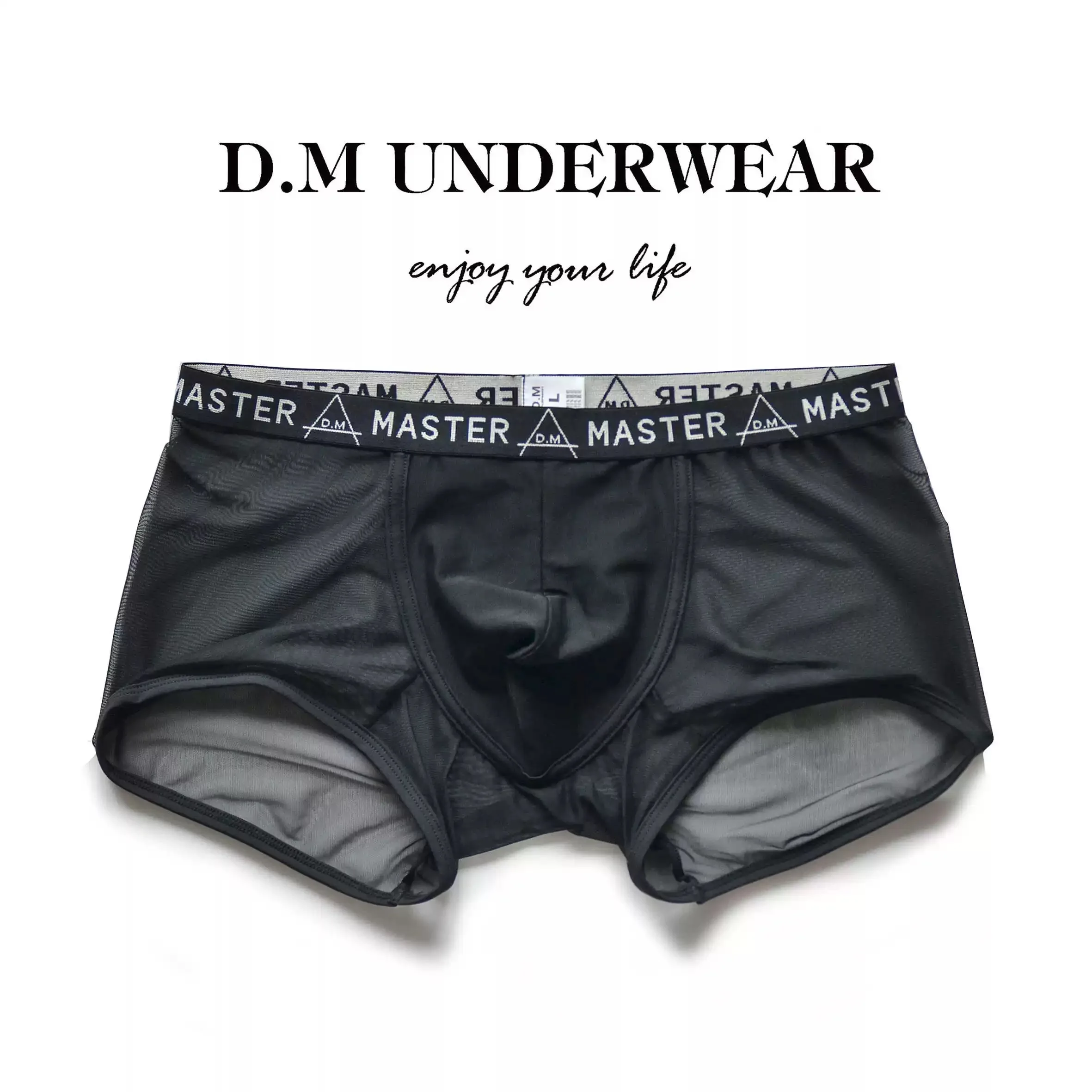 D. M Heren Boxers Met Lage Taille Platte Hoekkleurbroek Effen Kleur Vier Hoek Shorts Thuis Broek Podium Performance Broek