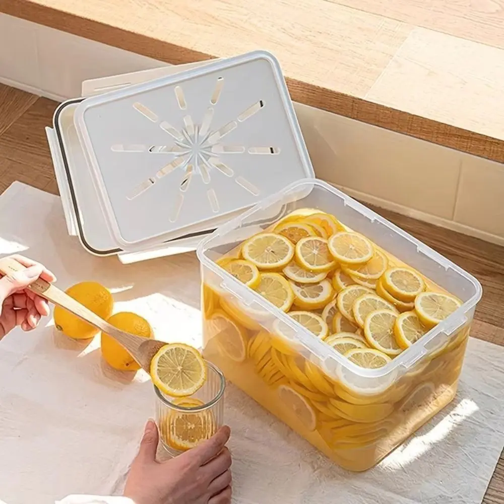 Plastic Pickle Fermentation Container Food Grade Fresh Keeping Kimchi Storage Container Sealed Lid Pickled Vegetable Jar
