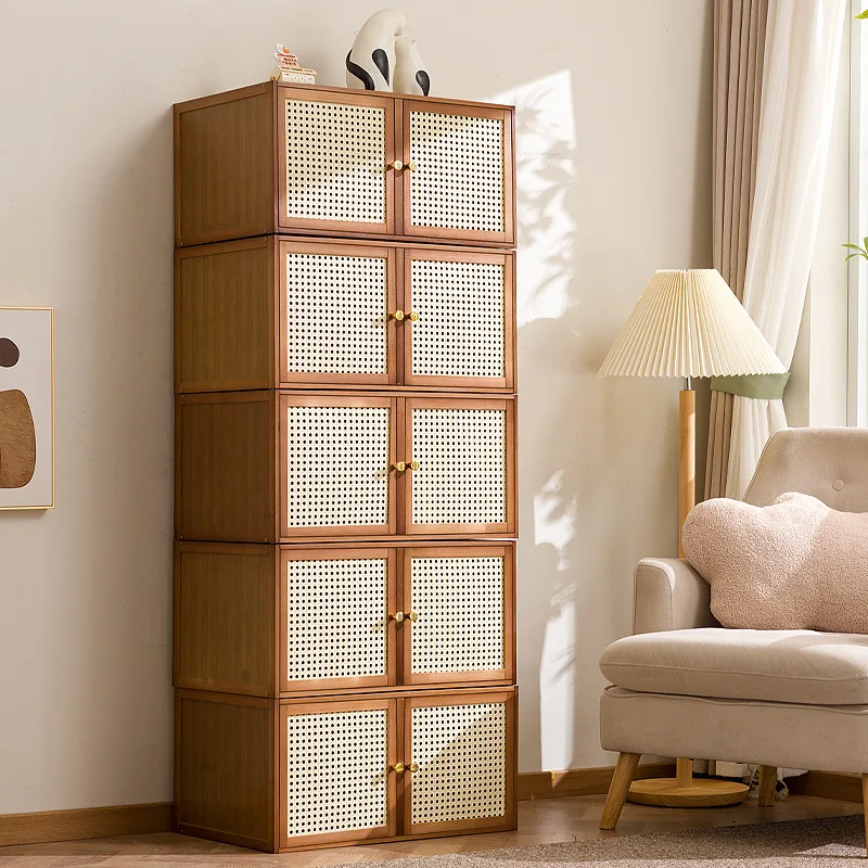 Solid wood bookcase combination low cabinet children's room bookshelf storage cabinet living room TV