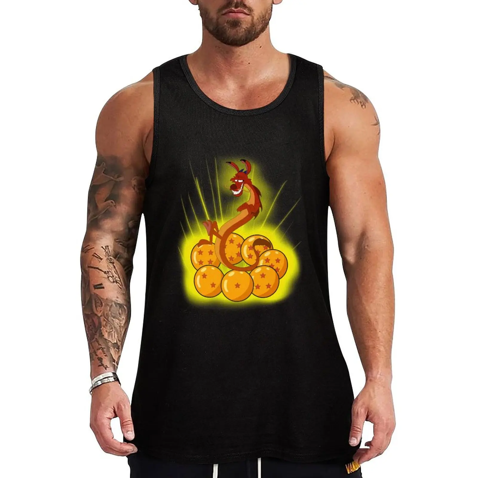 

The Eternal Dragon Mushu Tank Top men clothing sleeveless gym shirts male Men's fitness t-shirt