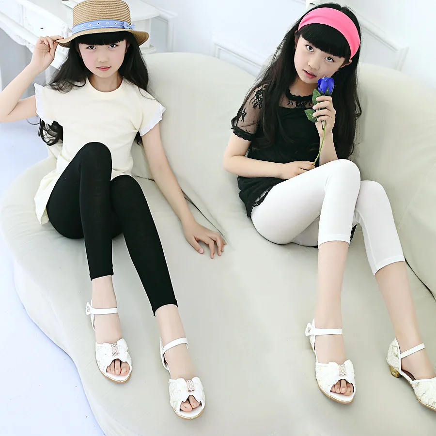 Summer Girls Leggings Candy Color Children\'s Pants  Dance Pants For Girl High Elasticity Baby Trausers Teenager Clothing 8 10 12