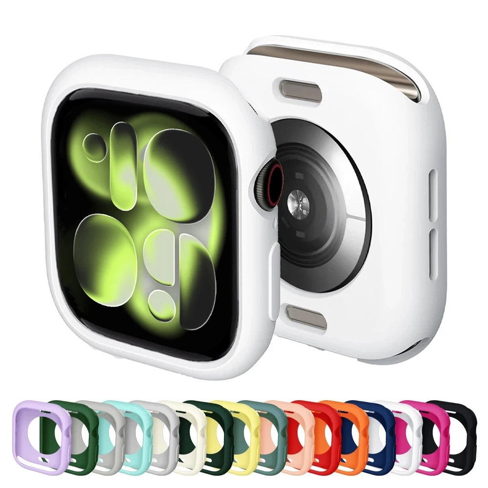 Cover for Apple Watch Case 10 11 46mm 42mm Accessories Shockproof Protective Soft Silicone Bumper Shell iwatch Series protector