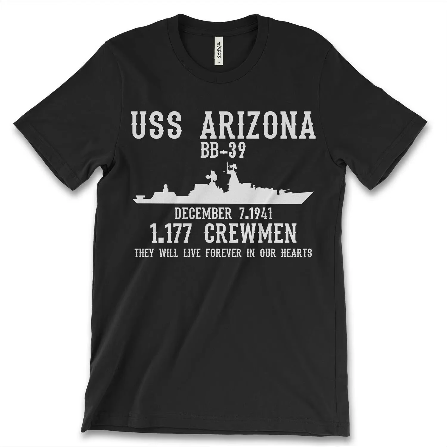 2026 New Cool USS Arizona Crewmen Anniversary T-Shirt Black Men's Cotton