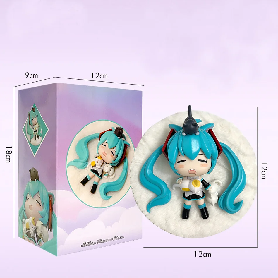 在庫ありアニメ初音ミク Q バージョン手作り睡眠アクションフィギュア Pvc モデルアニメーション装飾プレイ HolidayFashion ギフト