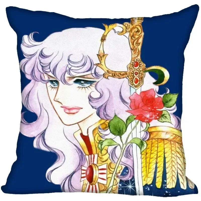 Anime The Rose Of Versailles federa per cuscini decorativi per la casa fodera per cuscini in raso con cerniera invisibile copertura 1007