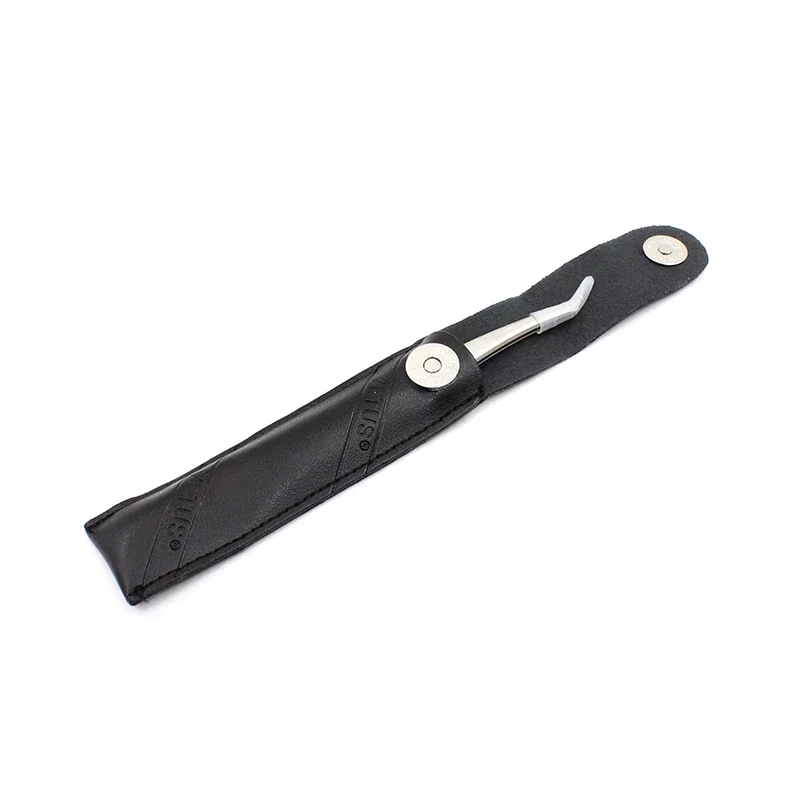 Vetus False Eyelash Planting Tweezers Gold Feather / Dolphin Shape Stainless Steel Pinzas with leather Case