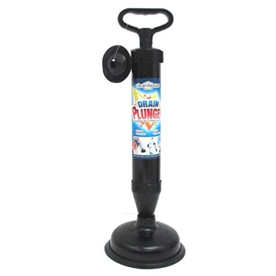 

Мощный насос высокого давления для прочистки канализации, многофункциональный плунжер для ванной, кухни, туалета, душа, раковин, черный