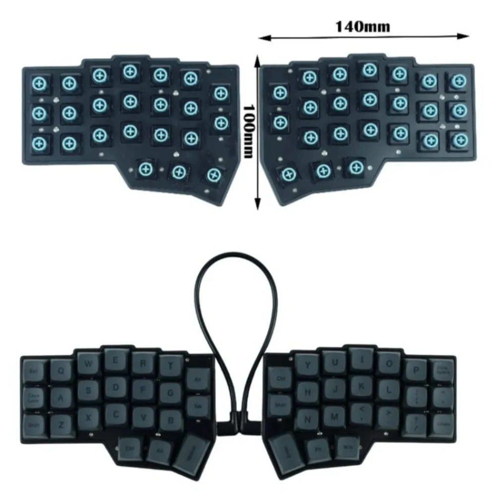 Topre Switch EC Corne Split Keyboard Ergonomics Wired MX Slider Adapter VIAL Keyboard Fully Programmapble DIY Game Accessories