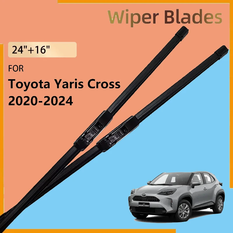 

2x For Toyota Yaris Cross XP210 2024-2020 2021 2022 2023 Accessories Car Front Wiper Blades Windshield Windscreen Window Brushes