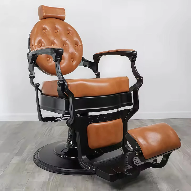 

Orange Barber Chair Salon Furniture for Beauty Salon Hair Salon Chair Cadeira De Barbeiro Masculino Commercial Furniture
