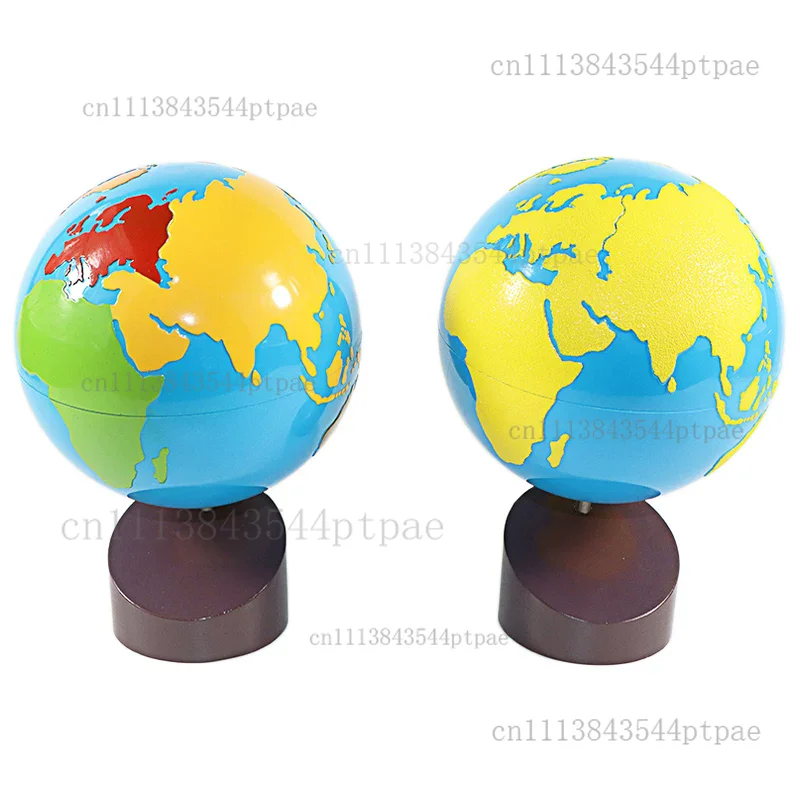 A Baby Geography Knowledge Learning Ornament, Colorful Partition Frosted Globe Early Education Toy