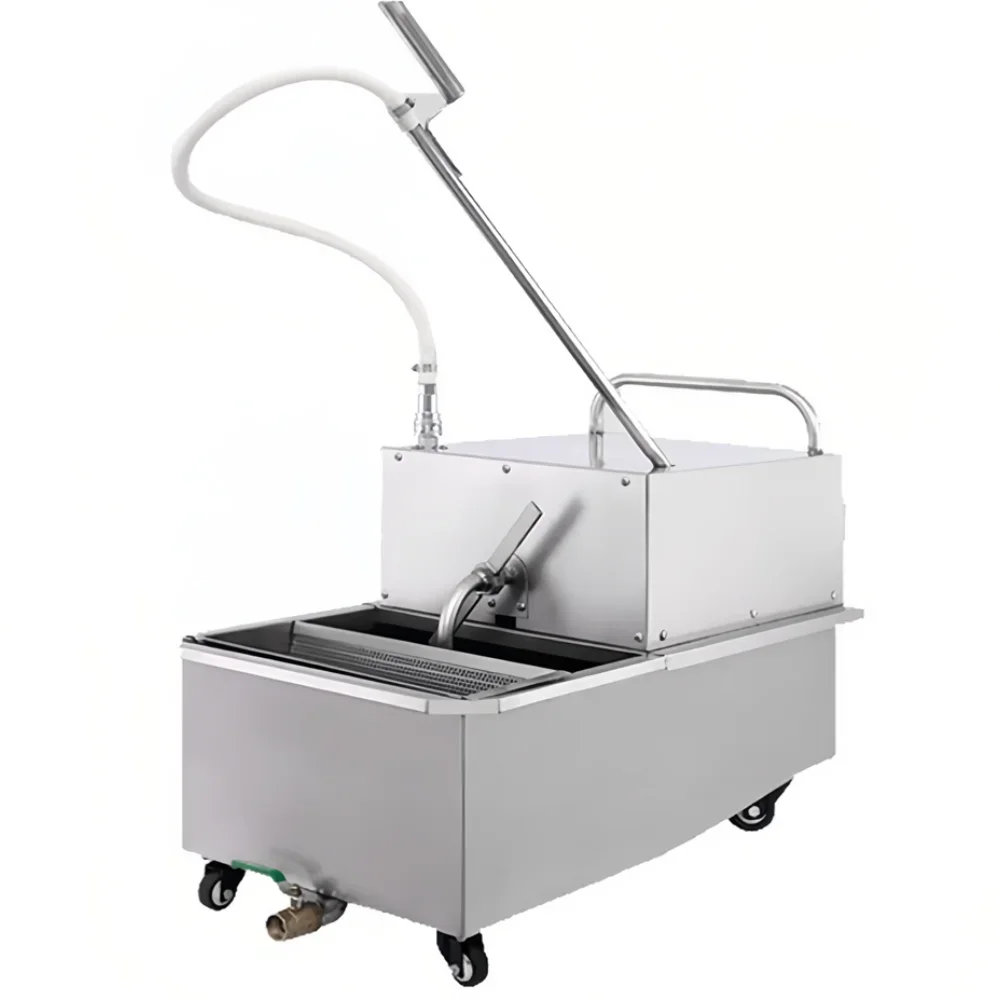35L Stainless Steel Restaurant Fryer Filter Restaurant Used Deep Fryer Oil Filter Cart Machine