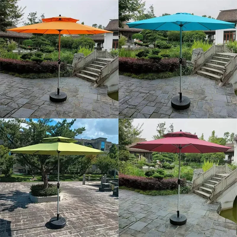 Aluminum Center Pole Patio Umbrella Outdoor Garden Sunshade Rainproof Straight Pole for Beach Terrace