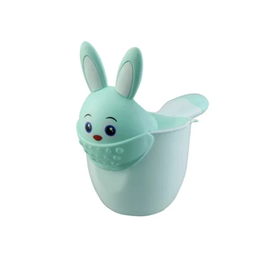 Newborn Child Shower Shampoo Cup Shampoo Cap Baby Cartoon Rabbit Shower Cup Baby Shower Water Spoon Bath Cup Watering Cup