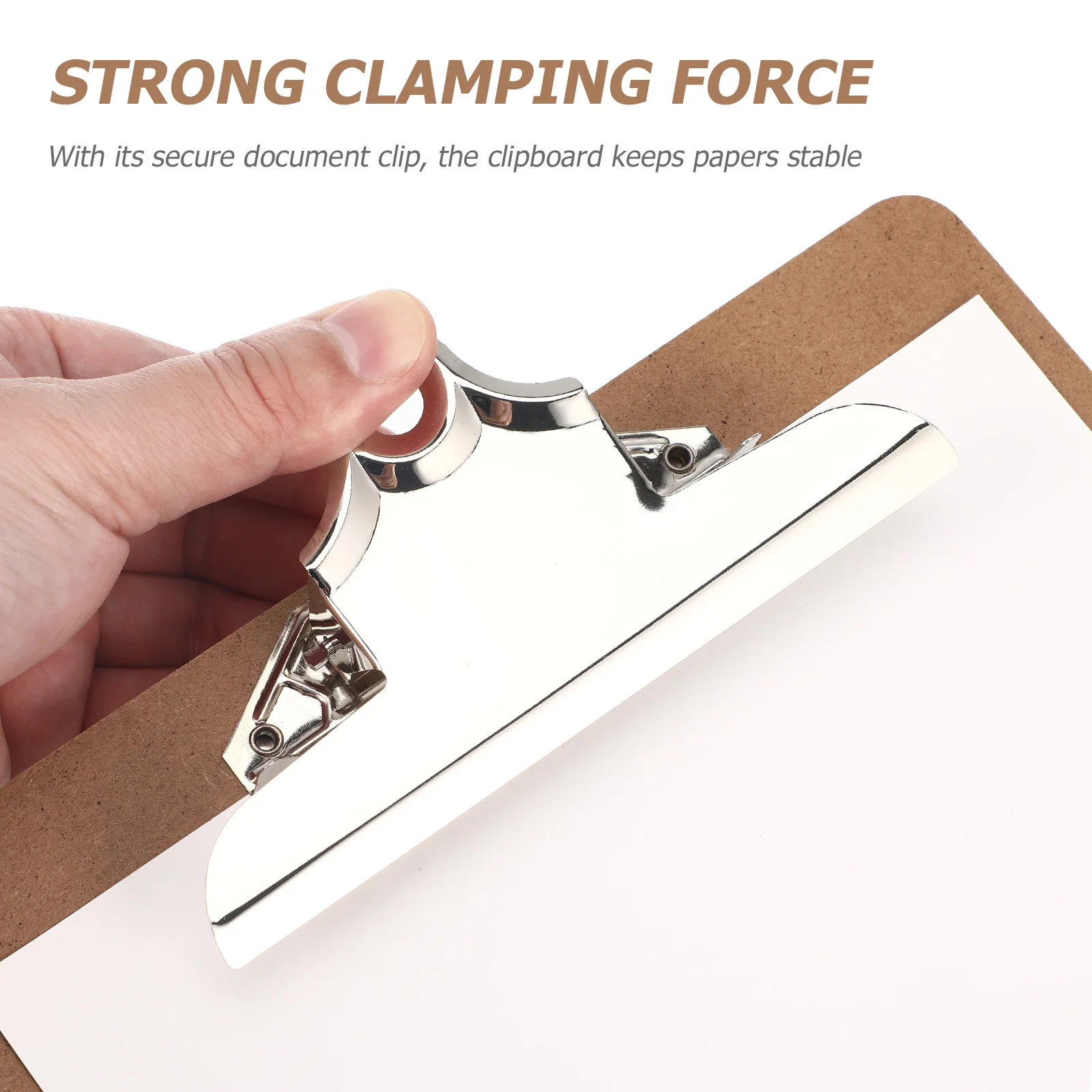 

6pcs A4 Size Strong Clamping Force Writing Clipboard Folder MDF Density Board Office Memo Hardboard Portable Document Clip