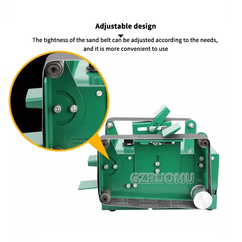 

Мини-ленточная шлифовальная машина с двигателем DB-2, электрическая настольная шлифовальная машина, настольная полировальная машина из нержавеющей стали 304, шлифовальная машина с регулируемой скоростью
