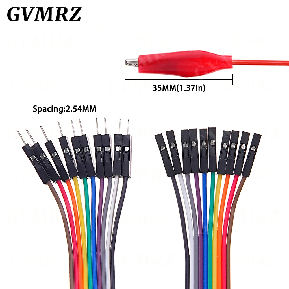 20MM 30MM 10Pin Double-end Alligator Clips jump Wire Male Female Crocodile Clip Test Lead Jumper Wire Line Cable DIY Connection image 6